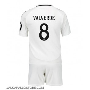 Real Madrid Federico Valverde #8 Kotipaita Lapsille 2024-25 Lyhythihainen (+ shortsit)